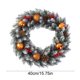 thumbnail image 3 of Corona de flores de PVC para decoración navideña de 40 cm, guirnalda artificial con plantas verdes falsas, decoración para ventanas, puertas, Halloween, otoño, adornos navideños., 3 of 6