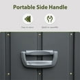 thumbnail image 3 of 160 Gallon Outdoor Storage Box, Deck Boxes Outdoor Waterproof, Galvanized Steel XL Pool Storage Bins for Garden Patio Pool, Dark Gray, 3 of 6