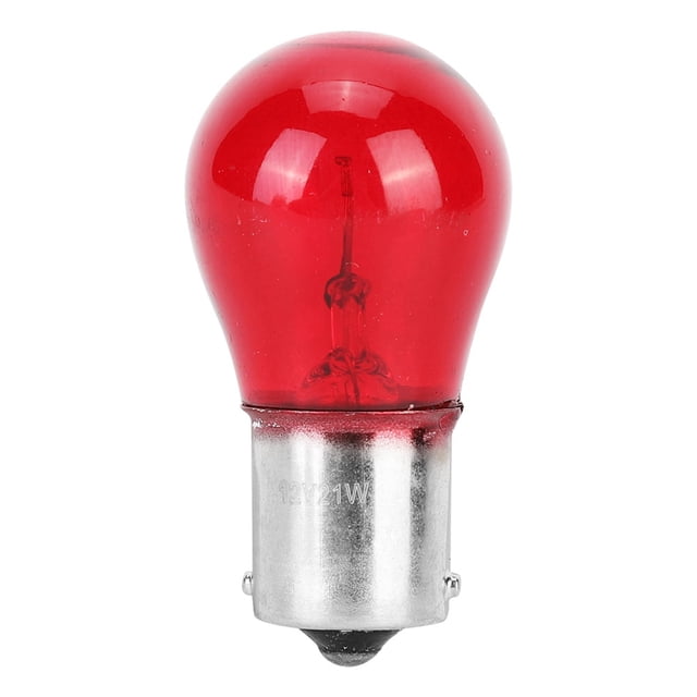 Bombilla de luz de freno, luz de freno, luz de giro y luz trasera de 12 V, roja, 1156/S25/BA15S