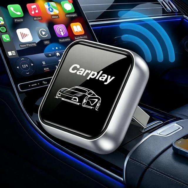 2 in 1 Mini Wireless CarPlay Adapter for iPhone & Android - 2026 Upgrade Converts Wired to Wireless, Plug & Play No Delay, for iPhone 6+ iOS 10+, USB-A/Type-C Port & Realtek 8730E Chip