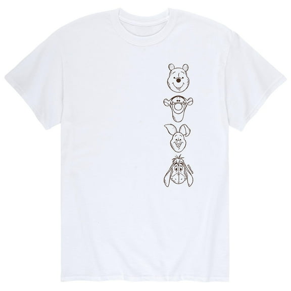 Winnie the Pooh - Tigger, PoohBear, Piglet, and Eeyore - Men's Short Sleeve Graphic T-Shirt