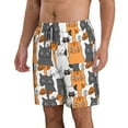 thumbnail image 2 of Goofa Funny Cats Printed Mens Swim Trunks Summer Quick Dry Short Beach Swimwear Bathing Suits-X-Large, 2 of 9