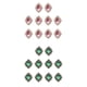 thumbnail image 1 of 20 botones planos brillantes para decorar ropa, diademas y tarjetas. rosa verde, 1 of 9