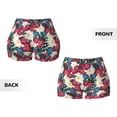 thumbnail image 5 of Lsque Beautiful Flower Pattern High Waisted Biker Shorts for Women-Tummy Control Fitness Athletic Workout Running Yoga Gym Shorts,Moisture-Wicking-XX-Large, 5 of 9