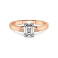 thumbnail image 3 of 1 Carat IGI Certified Emerald Shape Lab Grown Diamond Engagement Ring | 14K Rose Gold | Arielle Solitaire Diamond Ring | FG-VS1-VS2 Quality Friendly Diamonds, 3 of 4