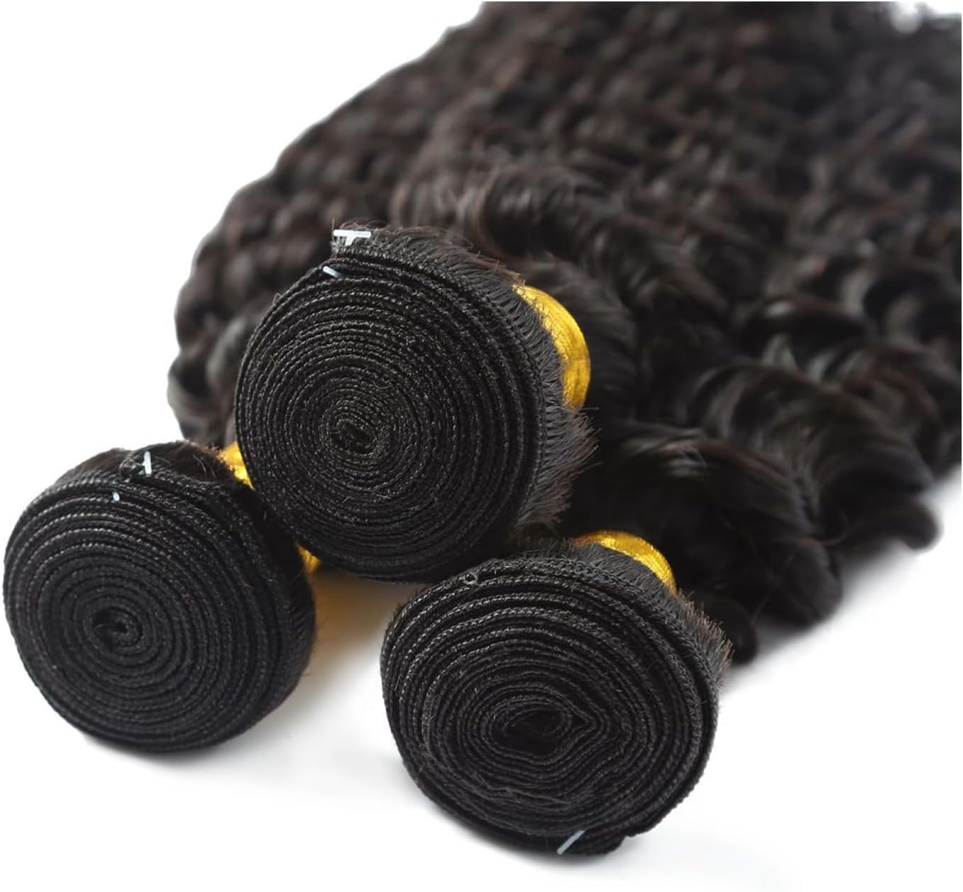 Aorsher Deep Wave Bundles Human Hair 26 Inch Wet and Wavy Bundles 100% Unprocessed Virgin Curly Weave Bundles Human Hair 1 Bundles Black