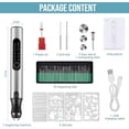 thumbnail image 7 of HOTROSE Electric Engraving Pen with 37 Bits, USB Rechargeable Cordless Engraving Machine, Portable DIY Rotary Engraver for Jewelry Wood Glass Stone Carving (Black), 7 of 7