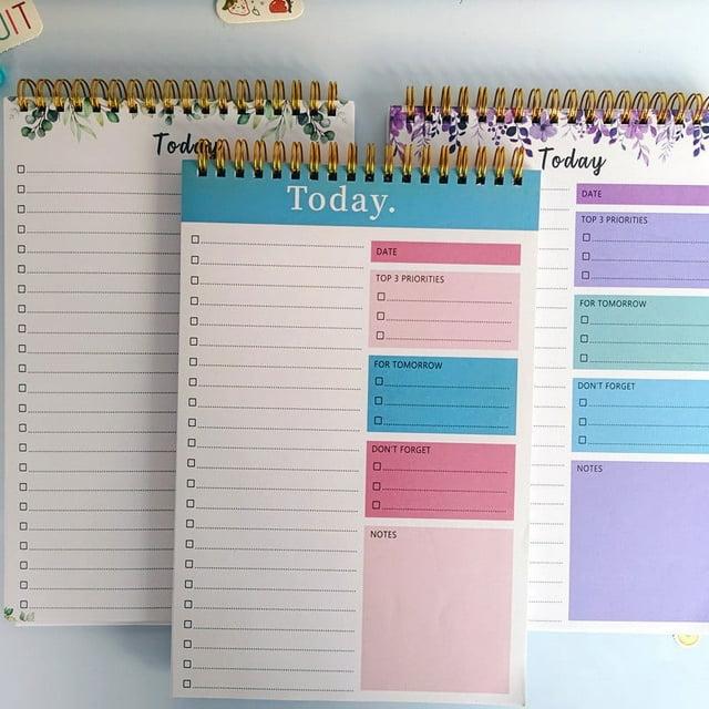 LSLJS Weekly Plan B5 Flip Up Coil Notebook Schedule Book Color Portable Notebook Plan Book