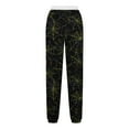 thumbnail image 4 of Teissuly Nouvelle Arrivée Pantalon de Survêtement pour Femmes Mode Halloween Toile d'Araignée Imprimée Taille Élastique Cordon de Serrage Bas Resserré Pantalon Décontracté à la Cheville avec Poches, Taille P-2TG, 4 of 5