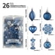 thumbnail image 4 of Juego de 26 bolas navideñas con diseño de copos de nieve de extraterrestres, pintadas con pintura en polvo, con temática de extraterrestres, ideal para decorar el hogar, la oficina y el, 4 of 8