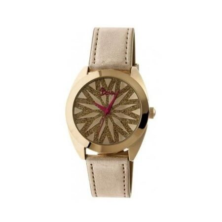 Boum Etoile Glitter-Dial Leather-Band Watch