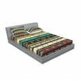 thumbnail image 3 of Ethnic Bedding Set with Sheet & Covers, Traditional Essential Motif with Geometric Ornaments Classic Folkloric Print, Printed Bedroom Decor 2 Shams, 4 Sizes, Multicolor, by Ambesonne, 3 of 3