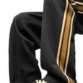 thumbnail image 4 of Pantalones rectos de pierna ancha para hombres Pantalones casuales con cordón y estampado gráfico de retazos holgados, 4 of 8