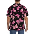 thumbnail image 5 of Sigee Girl Butterfly Print Men's Shirts Casual Button Down Short Sleeve Summer Beach Shirt Hawaiian Vacation Shirts Tee Shirt-4X-Large, 5 of 7