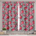 thumbnail image 2 of Ambesonne Fruits Valance & Curtain, Chevron Striped Design, 55"x30", Black White, 2 of 6