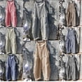thumbnail image 2 of Mono de rayas con tirantes y pantalones de pierna ancha para mujer de estilo europeo y americano, 2 of 5
