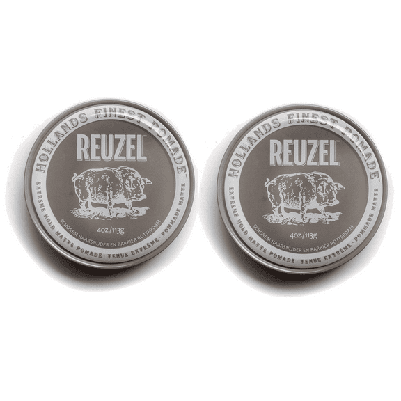 Reuzel Extreme Hold Matte Pomade 4 Ounce 2 Pack