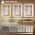 thumbnail image 4 of VAMOP 33" Bathroom LED Mirror,Shatter-Proof HD Tempered Glass LED Mirror with Defogger, Adjustable Color Temperature,Touch Control,Wall Mounted,Right Angle, 4 of 8
