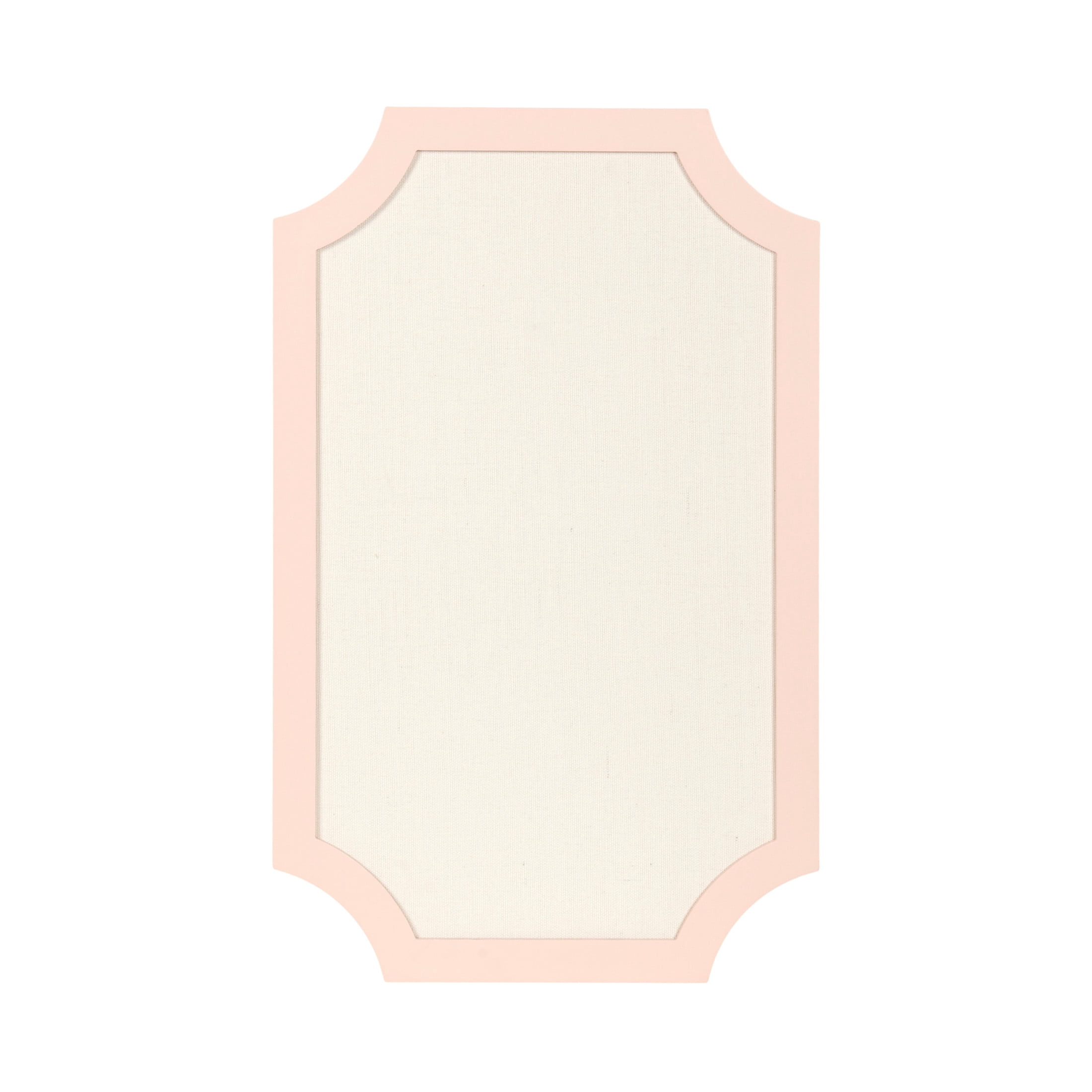 Kate and Laurel Holbrook Glam Framed Scallop Fabric Pinboard, 15 x 24, Pink, Decorative Modern Scalloped Bulletin Board for Use as Vision Board or Wall Organization
