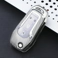 thumbnail image 1 of MYG TPU Carbon Fiber Car Flip Key Fob Case Cover For Ford for Escape for EcoSport, 1 of 5