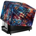 thumbnail image 1 of American Flag Daisy Toaster Cover Kitchen Small Appliance Dust Cover Toaster Cover for Standard 4 Slice Toasters Bread Maker Accessories, 1 of 7