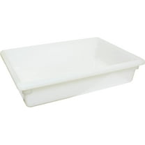 TrueCraftware- 8.75 Gallon White Food Storage Box Polypropylene 18" X 26" X 6"- Food Storage Container Meal Prep Containers Reusable for Home Cafeteria Kitchen Organization Dishwasher Safe