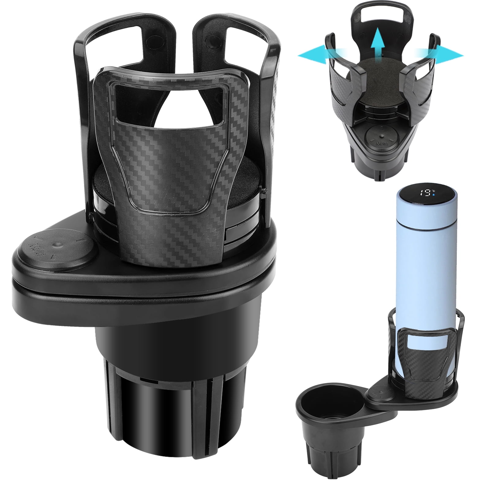 Cups 360 ° Rotatable Telescopic Adjustable Universal Vehicle-Mounted Car Drink Holder Non-slip for Water Bottle 4 in 1 Car Drink Cup Holder ADDLIVE Cup Holder for Cars Car Cup Holder Expander 