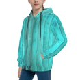 thumbnail image 2 of Easygdp Turquoise Wooden2 Boys Hoodie Kids Sweatshirt Youth Pullover With Hood-Medium, 2 of 6