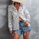 thumbnail image 5 of Tops estampados de manga larga para ocio con cuello vuelto de verano a la moda para mujer Fridja  czfsfas6306, 5 of 8