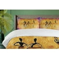 thumbnail image 4 of Ambesonne African Duvet Cover Set, Native Women Dancing, 2-Calking, Tan Purple, 4 of 7