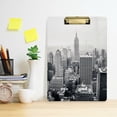 thumbnail image 6 of FMSHPON New York City Clipboard Hardboard Wood Nursing Clip Board and Pull for Standard A4 Letter 13x9 inches, 6 of 8