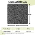 thumbnail image 2 of Black Leopard Print Square Fitted Tablecloth with Elastic Edge,Square Table Cover,Washable Elastic Table Cover for Home Kitchen Party Decor 36"x36", 2 of 6