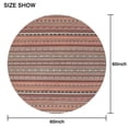 thumbnail image 6 of Boho Red Striped Ethnic Pattern Round Tablecloth 60"x60",Wrinkle Wipeable Table Cloth for Kitchen Dining Room Picnic Patio Party, 6 of 6