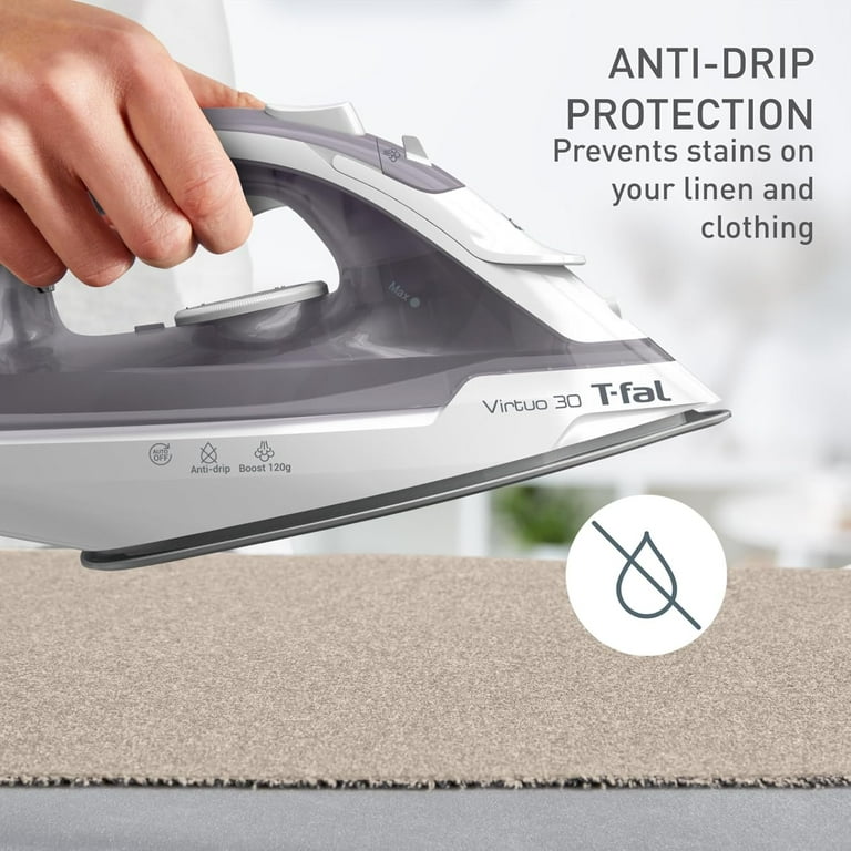T-fal, Virtuo 30 Steam Iron, 1500W, Auto Off, Ceramic Soleplate
