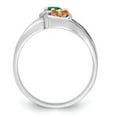 thumbnail image 3 of SS Rh-plated Personalized 2-Name Diamond and Synthetic 2 Stone Couple's Rin XXMR93/2SS, 3 of 5
