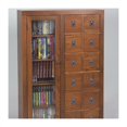thumbnail image 1 of Leslie Dame 41" Armoire de Rangement de Média de Bibliothèque-Chêne Foncé, 1 of 4