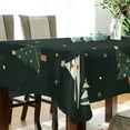 thumbnail image 5 of Yayeee Tablecloths 54" x 54" Rectangle Wrinkle Resistant Party Table Cover, Green Christmas Trees, 5 of 8
