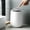 White, variant on Hands-Free Trash Can, Step-On Lid Design for Kitchen & Bathroom, Touchless 3 Gallon Metal Garbage Bin with Secure Cover