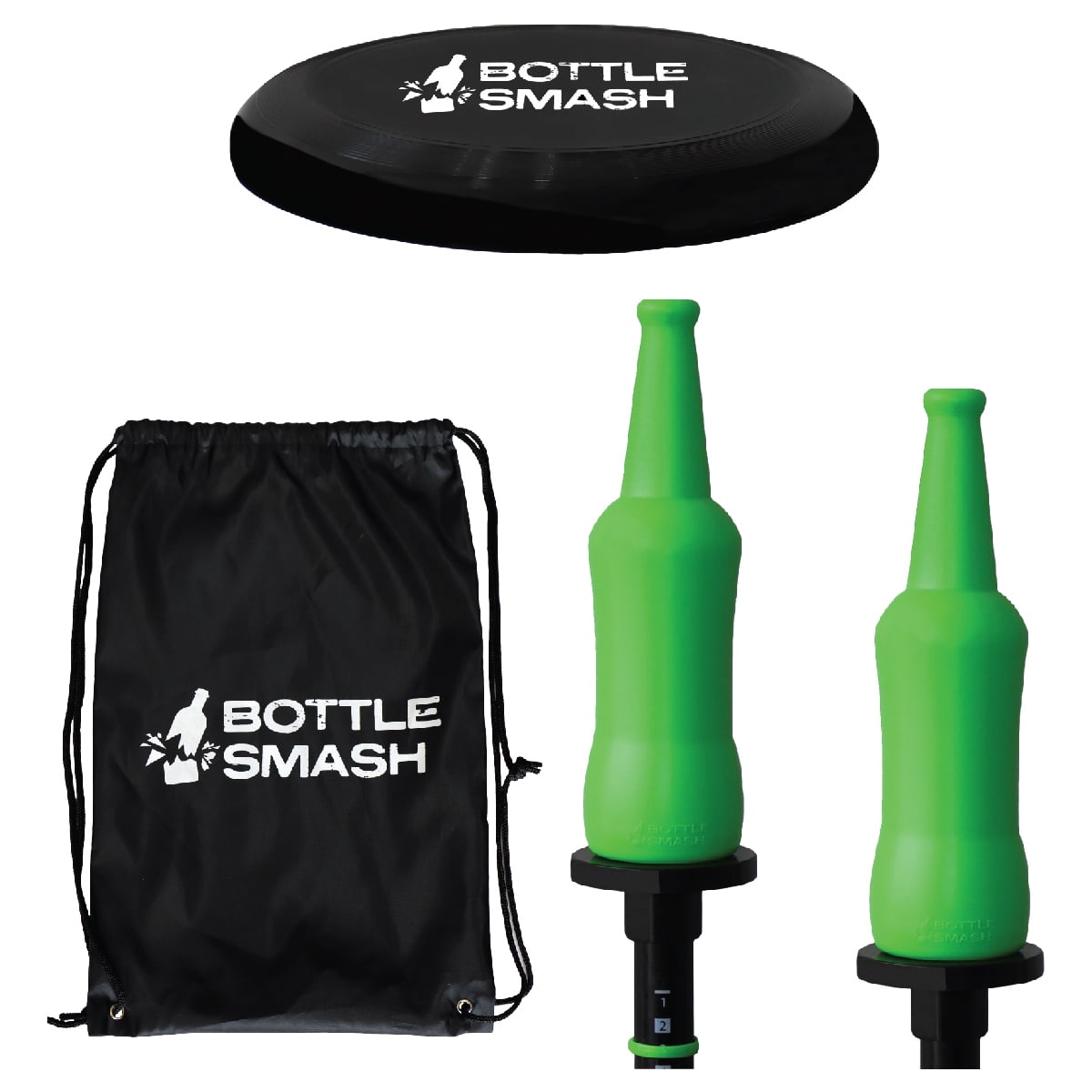 Juegoal Bottle Drop Frisbee Game Set | Outdoor Yard Game For Family & Friends | Beach & Backyard Fun
