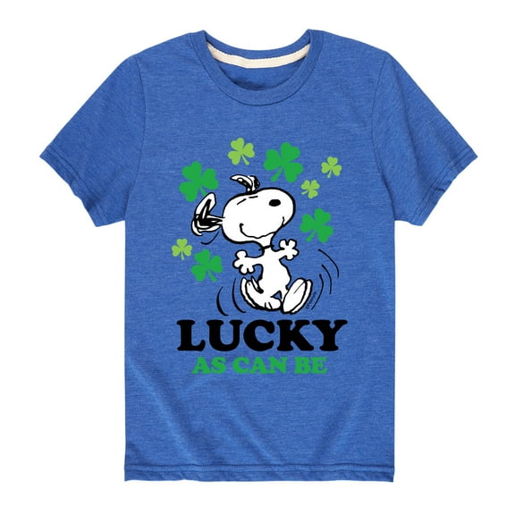 Peanuts - Lucky Can Be - Toddler and Youth Short Sleeve Graphic T-Shirt