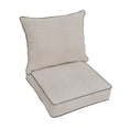thumbnail image 2 of Sunbrella Sorra Home Outdoor Corded Deep Seating Pillow and Cushion Set 25 in W x 25 in D x 5 in H - Cast Silver One, 2 of 5