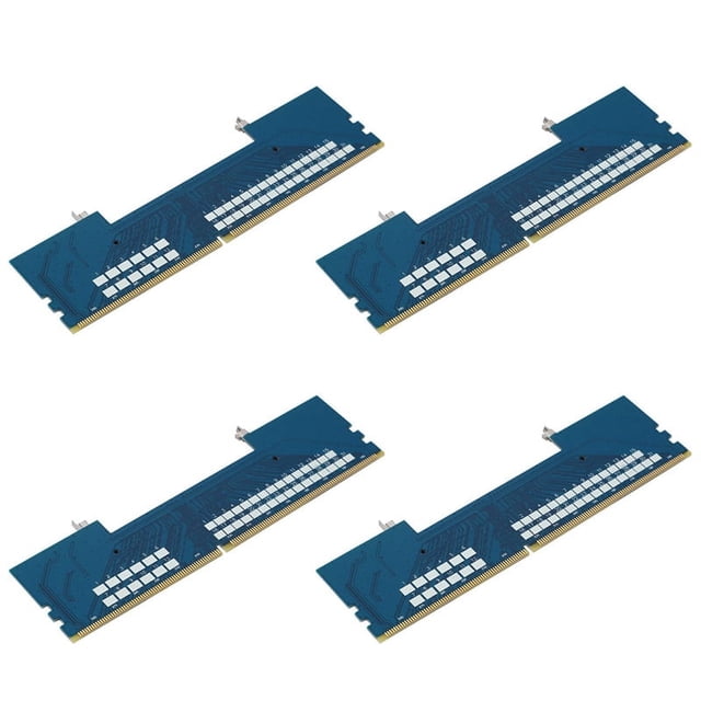 Adaptador de conector de memoria RAM DDR4 SO-DIMM para computadora portátil a DIMM de escritorio (4 unidades) Adaptador convertidor de tarjetas de memoria para PC de escritorio