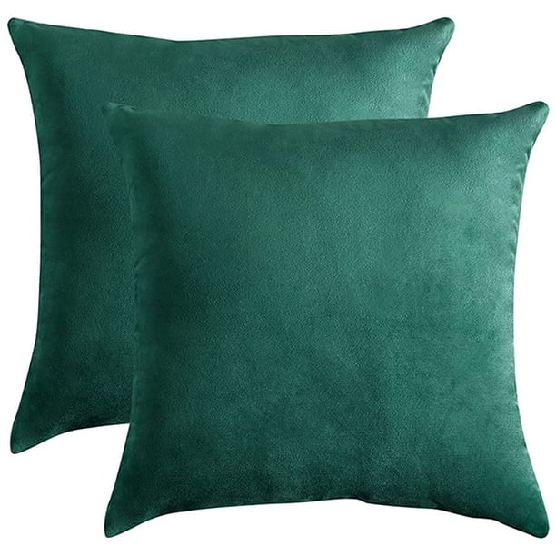 Paquete de 2 fundas de cojín cuadradas decorativas sólidas y suaves de terciopelo, funda de cojín para sofá, dormitorio, coche, 16x16 pulgadas, 40x40 cm Ofspeizc CZJJ-ZC1-5