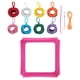 thumbnail image 1 of Kit de telar para tejer, juguetes, costura, manualidades, tejido, multifuncional, para hacer agarraderas. 8 colores, 1 of 9