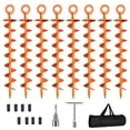 thumbnail image 1 of Paquete de 8 Anclajes de Tierra en Espiral para Cama Elástica Naranja, 1 of 7