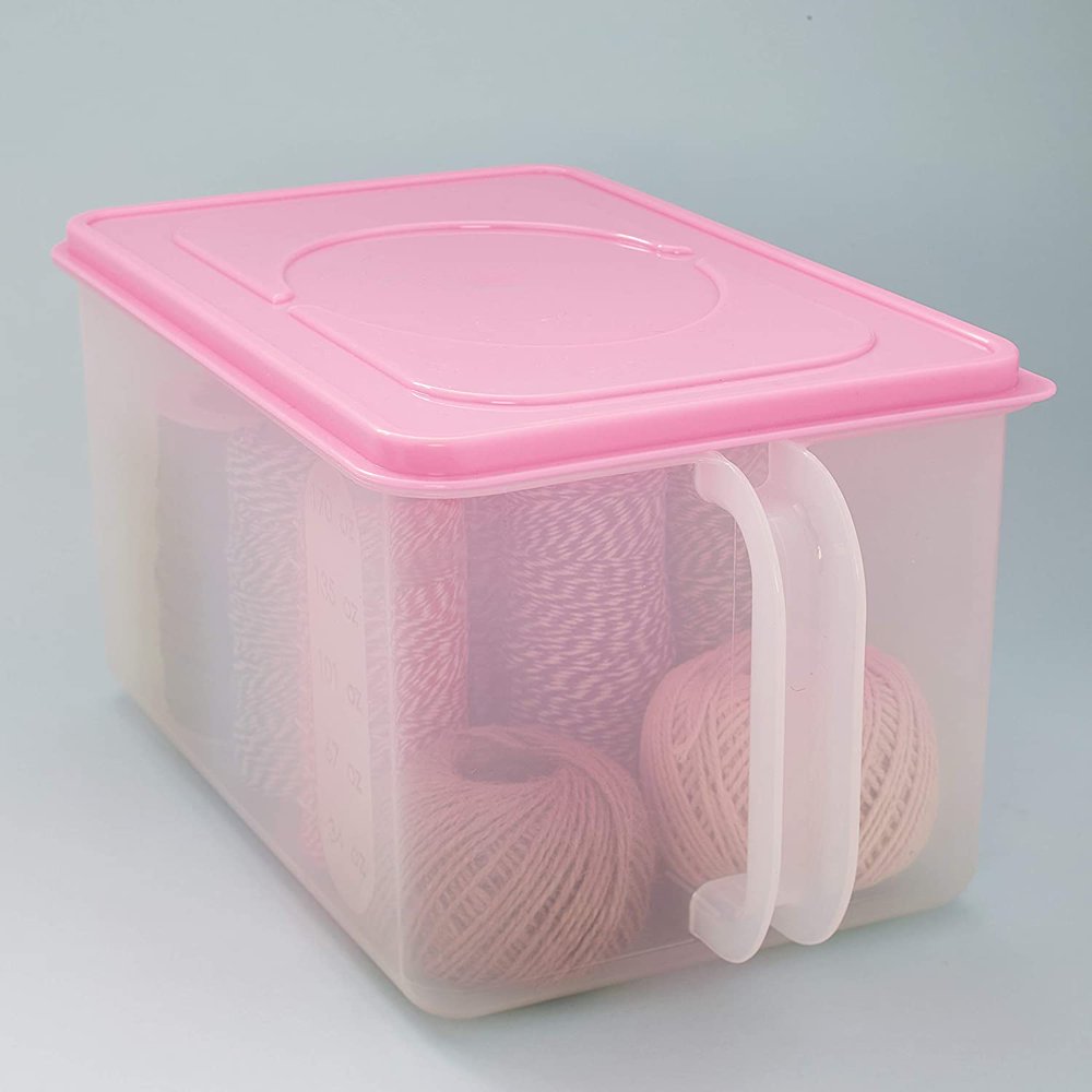 Food Storage Container With Handle & Lid For Pantry, Fridge & Freezer