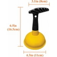 thumbnail image 3 of Sink Plunger, Easy to use Mini Plunger with Short Handle, Power Small Plunger Unclogging Tool for Kitchen Sink, Shower, Bathroom Drains and Bath, Red, 3 of 6