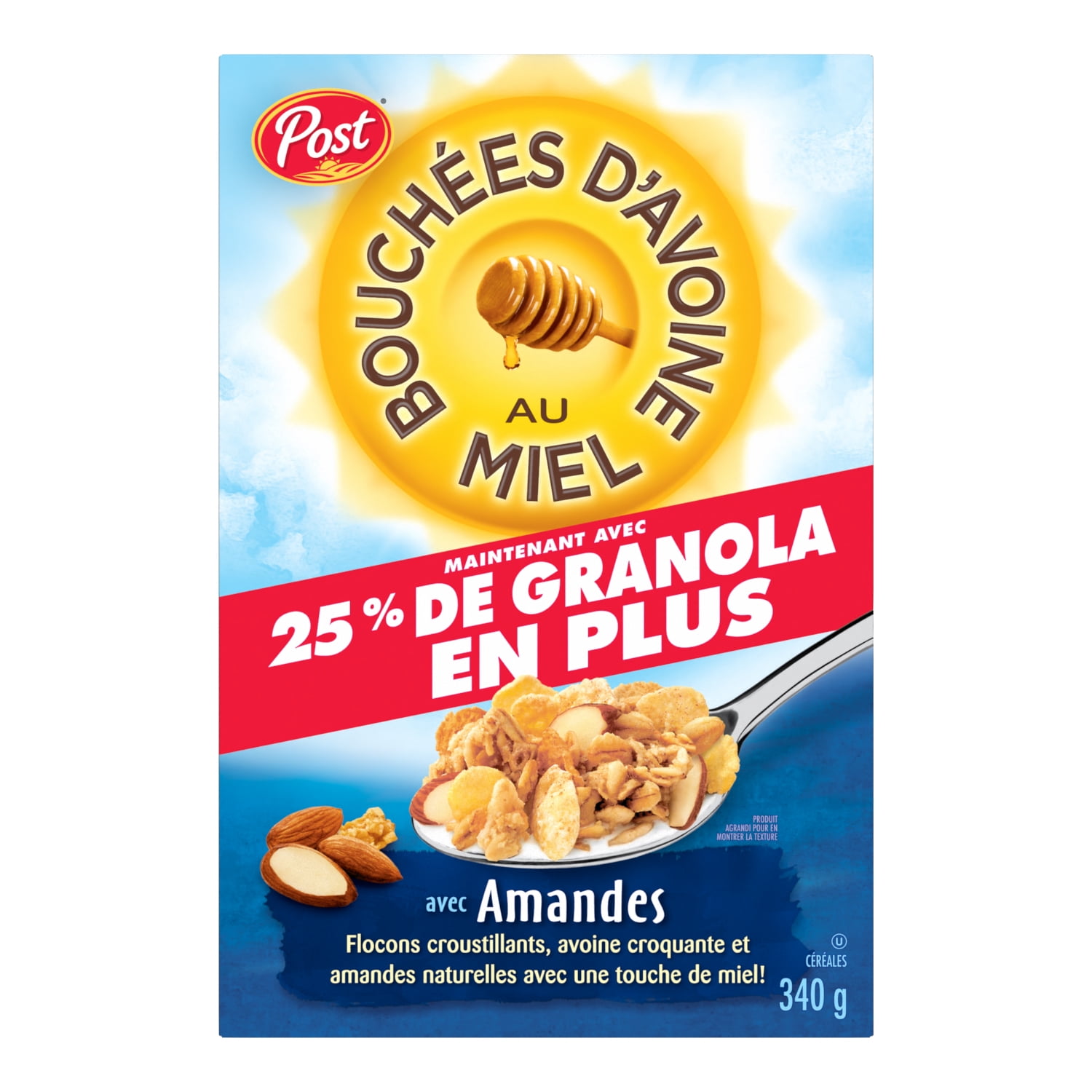 Post Honey Bunches of Oats With Almond Cereal, Post Honey Bunches of Oats With Almond Cereal 340g