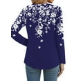 thumbnail image 4 of Fantaslook Women Tunic Tops Casual Long Sleeve Shirts Crew Neck Fall Tops Basic Tees Floral Dressy Blouses, 4 of 8