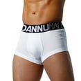 thumbnail image 2 of "Gubotare Mens Boxer Briefs Mens Package and Padded Underwear Enhancing Boxer Briefs,White XL", 2 of 4